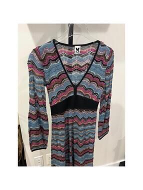 MISSONI - Metallic Dress/Cover Up, Purple/Multi US 4